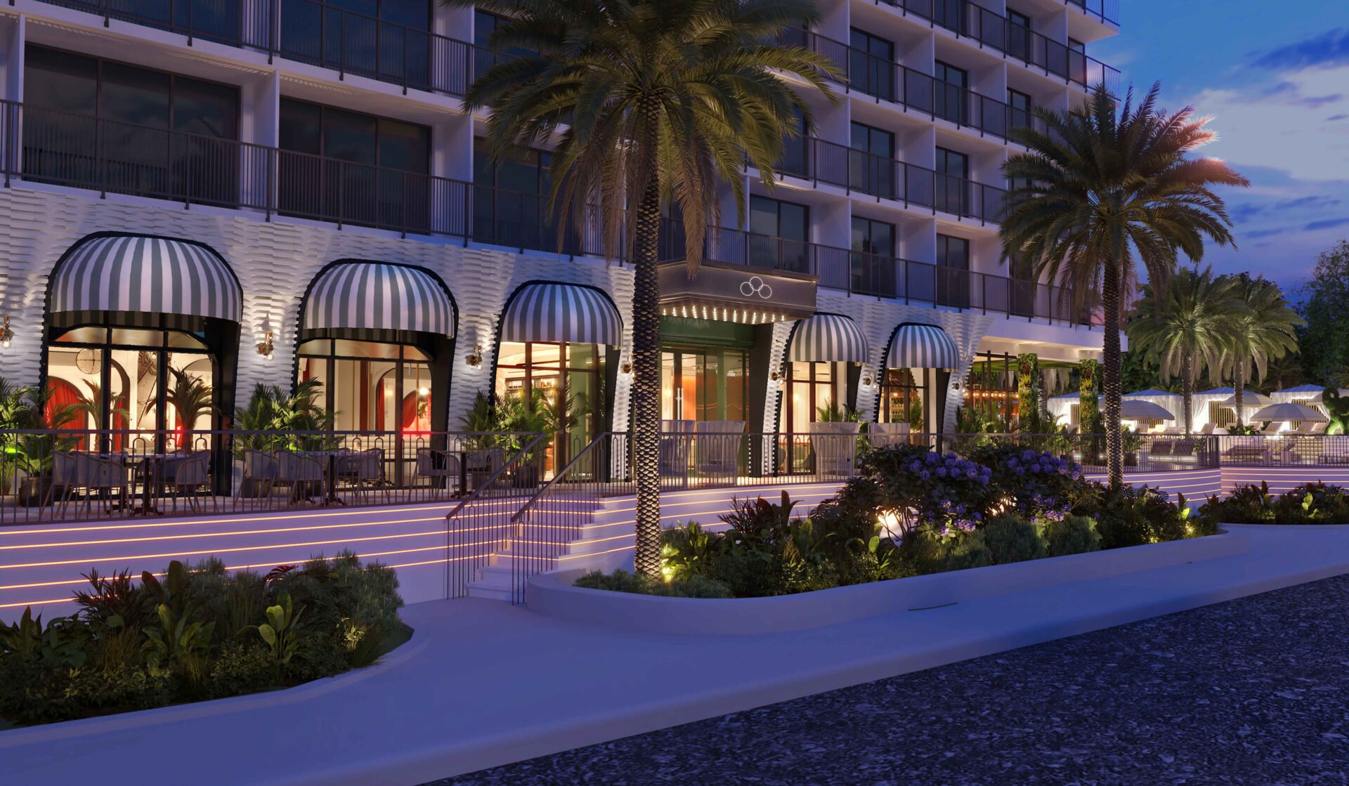 A rendering of the exterior of Cirque St. Armands Beachside