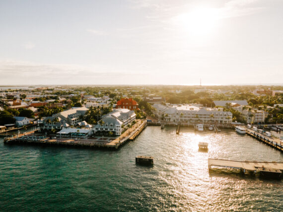 Opal Key Resort and Marina hotel drone view in Key West Florida