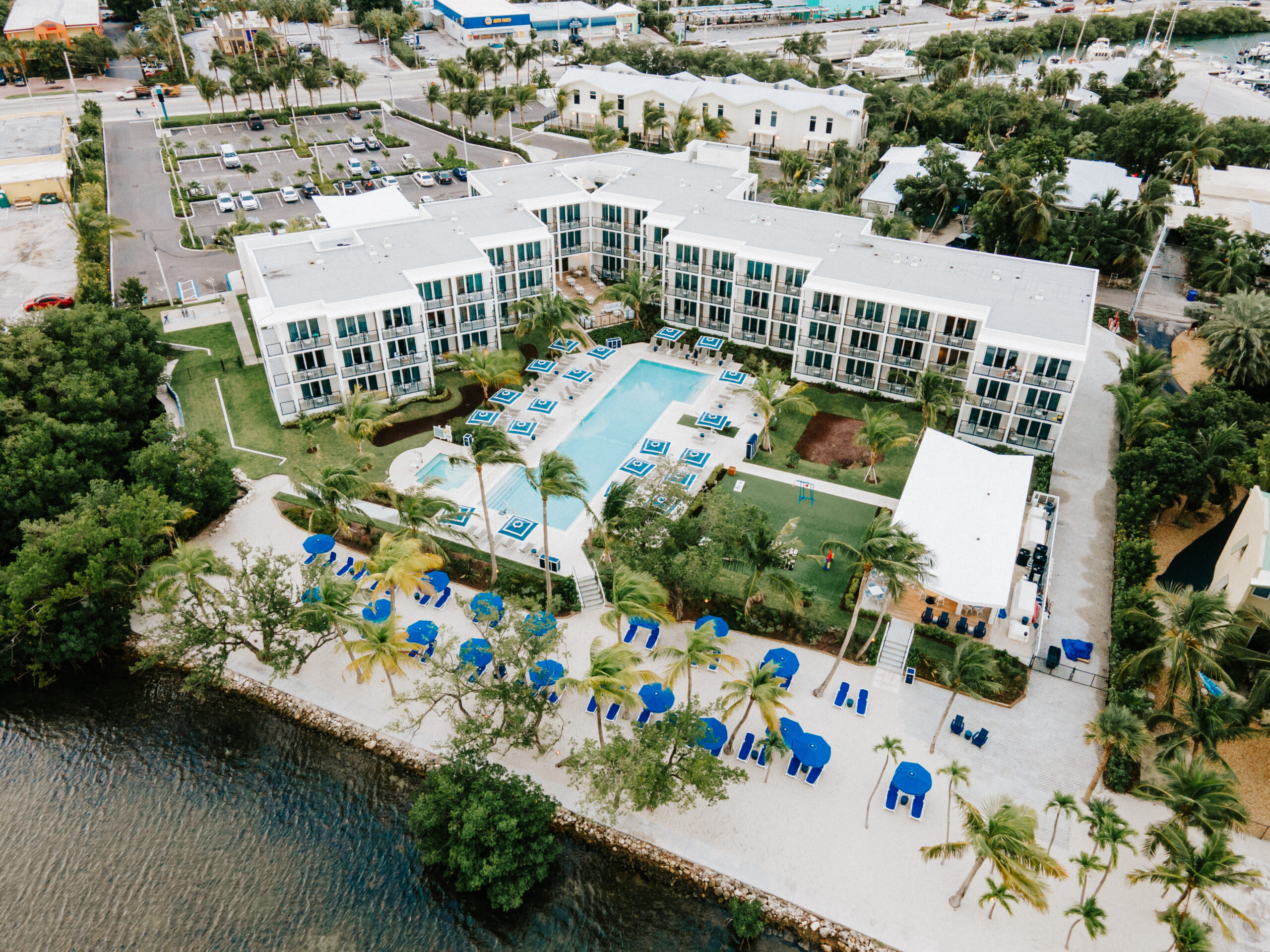 aerial view of the capitana and beach