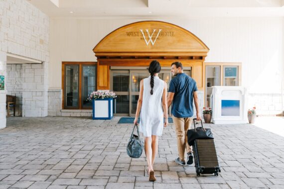 Couple Arriving at West Street Hotel
