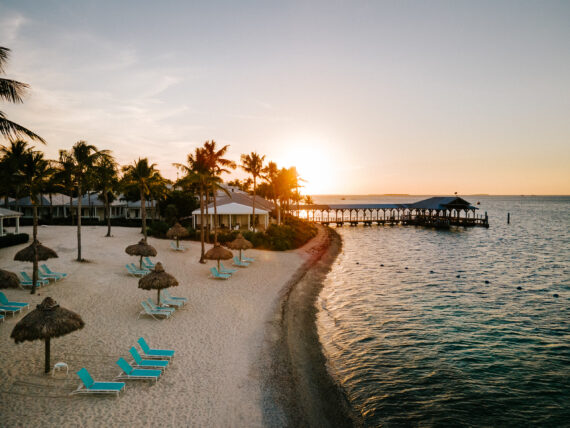 Sunset Key Cottages beach view in Key West Florida