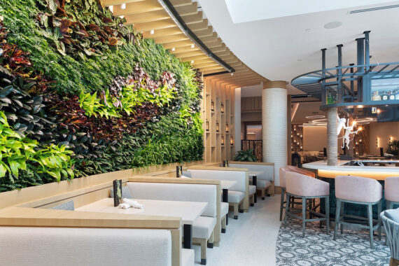 tables and booths at monkey bar