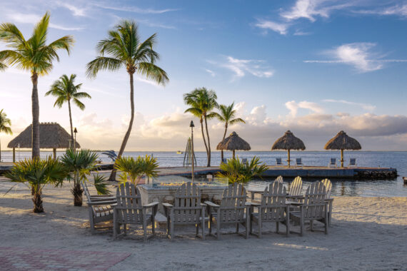 Reefhouse hotel beach view in Key Largo Florida